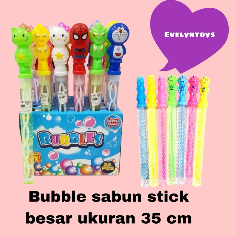 Mainan Gelembung Stick Bubble Jumbo 36 CM/ Bubble Sabun Stik Panjang / Gelembung Tiup Balon