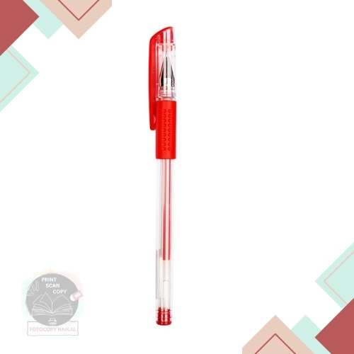 

Pulpen gel merk mimi 0,5 MERAH