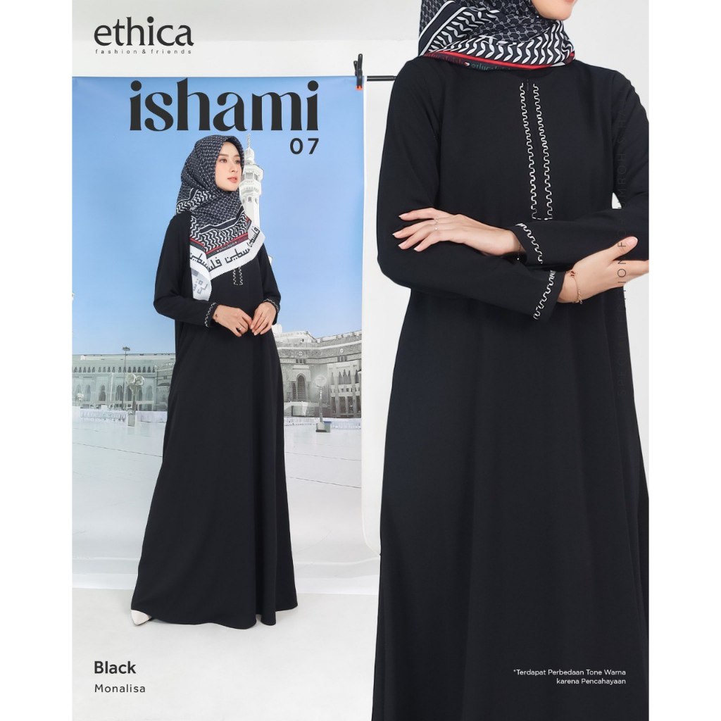 Ethica Ishami 07 | Gamis Abaya Elegant | Outfit Idul Adha