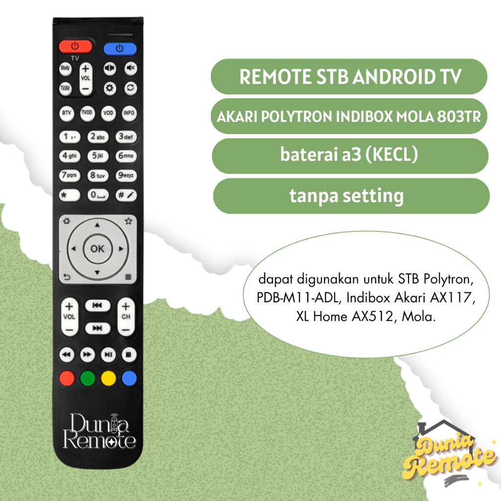 Remot Remote Receiver STB MyRepublic Huawei Ec6108v8 / Ec6108v9