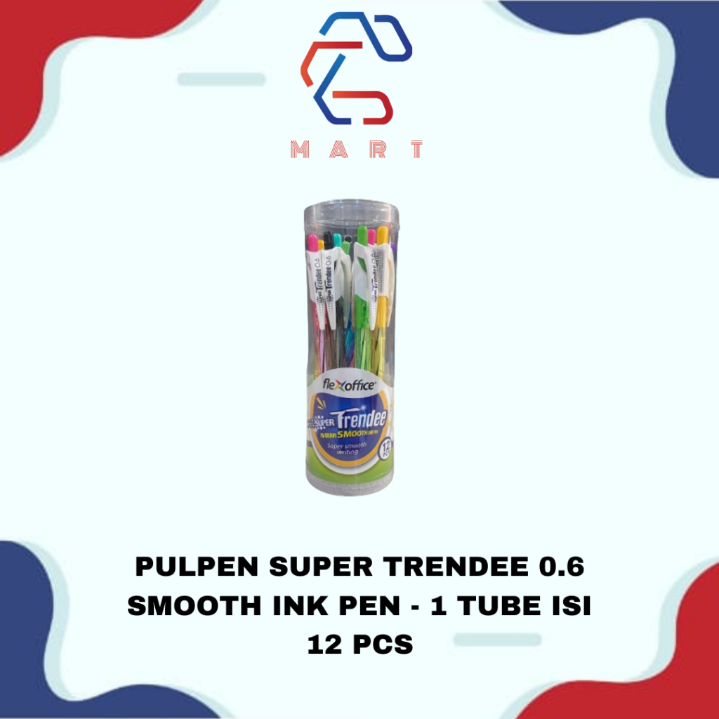 

Pulpen Super Trendee 0.6 Smooth Ink Pen - 1 Tube isi 12 Pcs