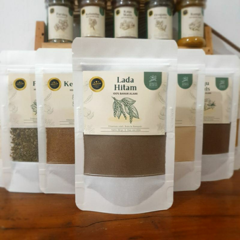 

LADA HITAM Bumbu Dapur Bubuk Bumbu Masak Merica Lada Hitam Murni Alami Organik Halal Oregano Kemiri Ketumbar Kayu Manis