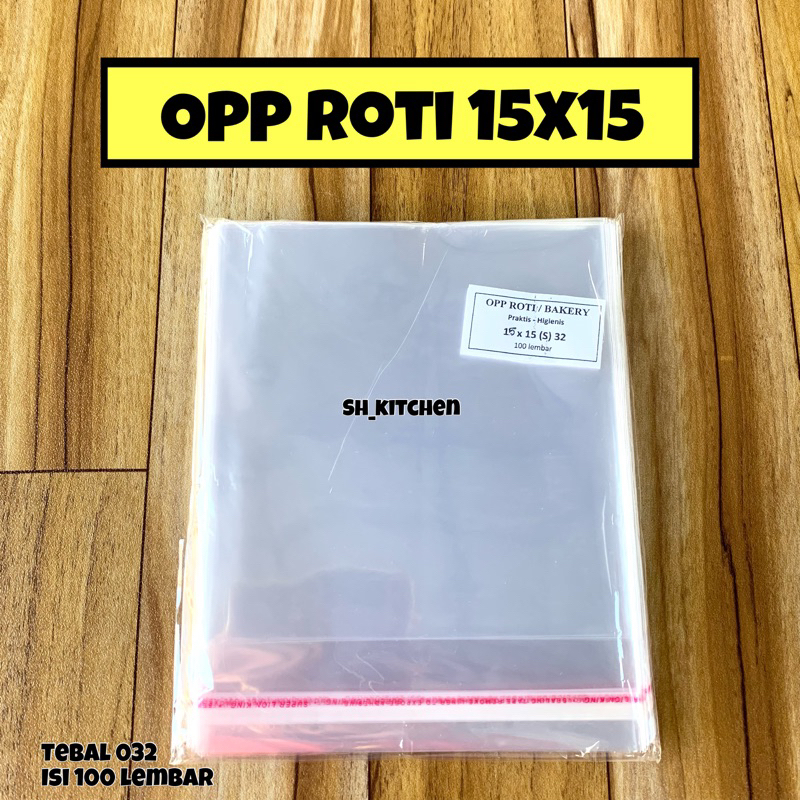 

Plastik Opp Roti 15x15 isi 100 lembar Tebal 032 dengan lem perekat