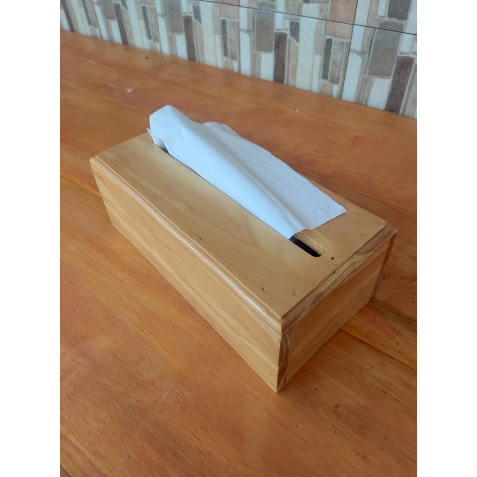 Tempat Tisu Kayu / Tempat Tisu Kotak / Tempat Tisu Aesthetic