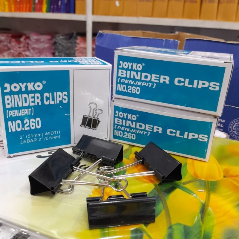 

BINDER CLIPS JOYKO NO.260 PENJEPIT KERTAS DAN DONKUMEN