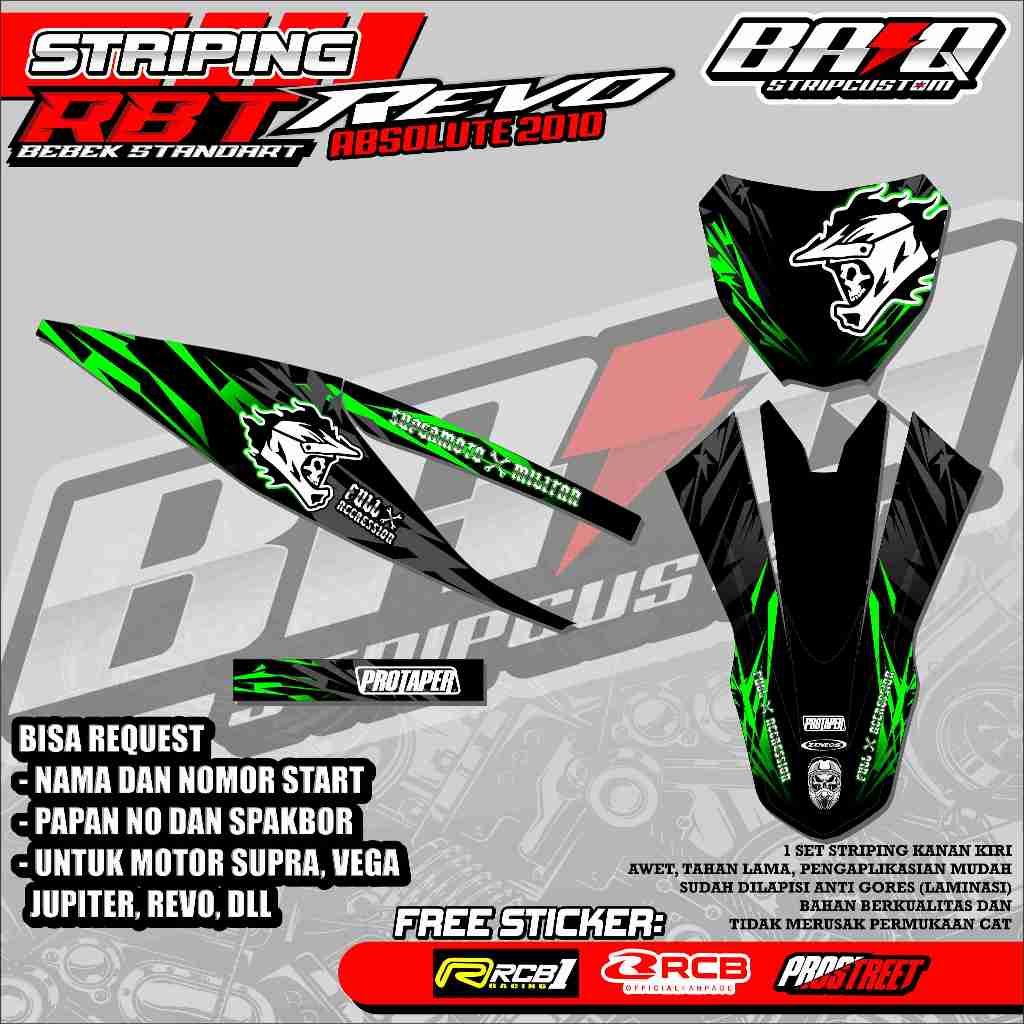 STRIPING STICKER RBT REVO ABSOLUTE 2010 BEBEK STANDART - STRIPING RBT REVO ABSOLUTE 2010 BEBEK STAND