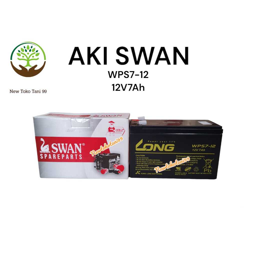 Batterai Aki sprayer elektrik SWAN 12v 7ah genuine parts asli original swan aki kering aki swan