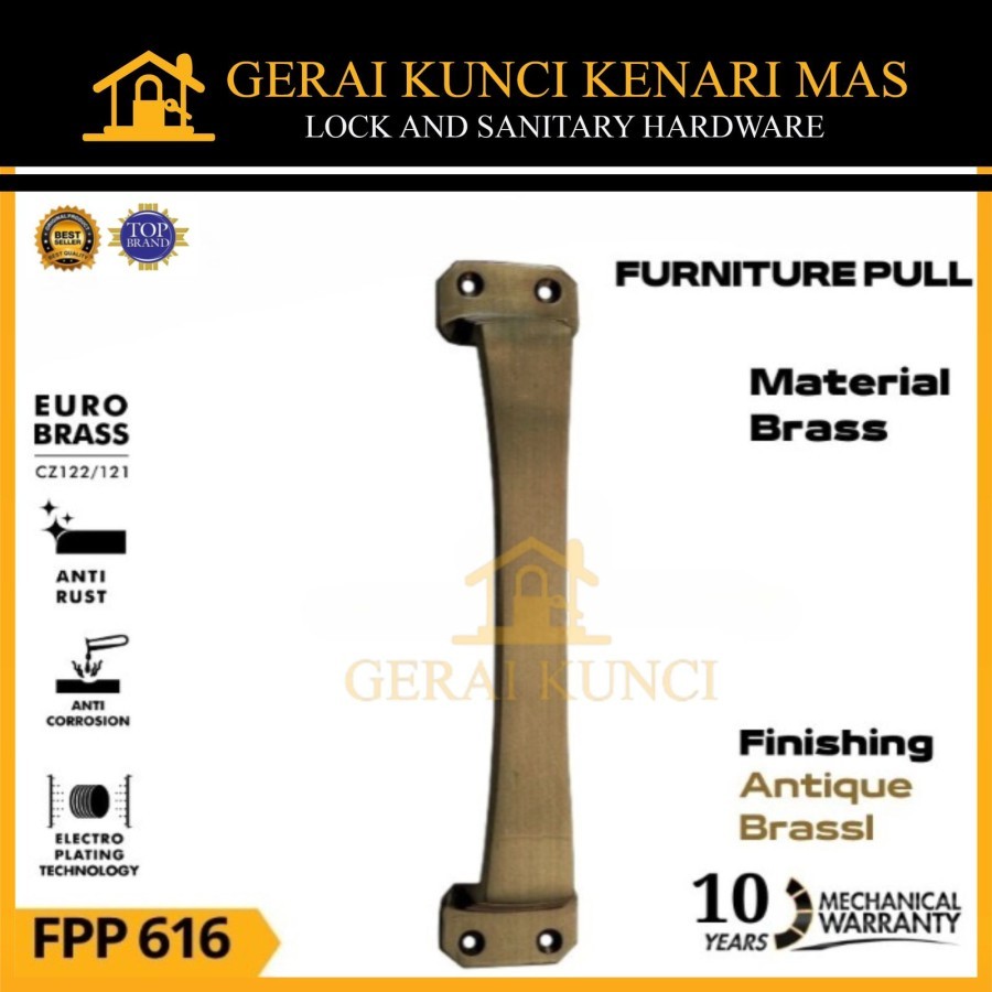 PALOMA FPP 616 CASTLE 195MM Tarikan Laci Lemari Tarikan Jendela