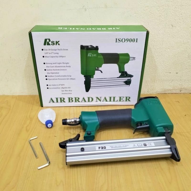 

(GRATIS ONGKIR)!!! Air Nailer Gun Alat Paku Tembak Lurus F30 RSK Stapler Angin F30 RSK