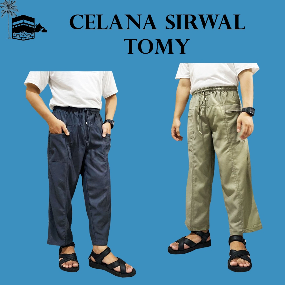 Sirwal Tomy Pangsi Celana panjang pria model sirwal cingkrang bahan katun nyaman untuk sholat dan pe