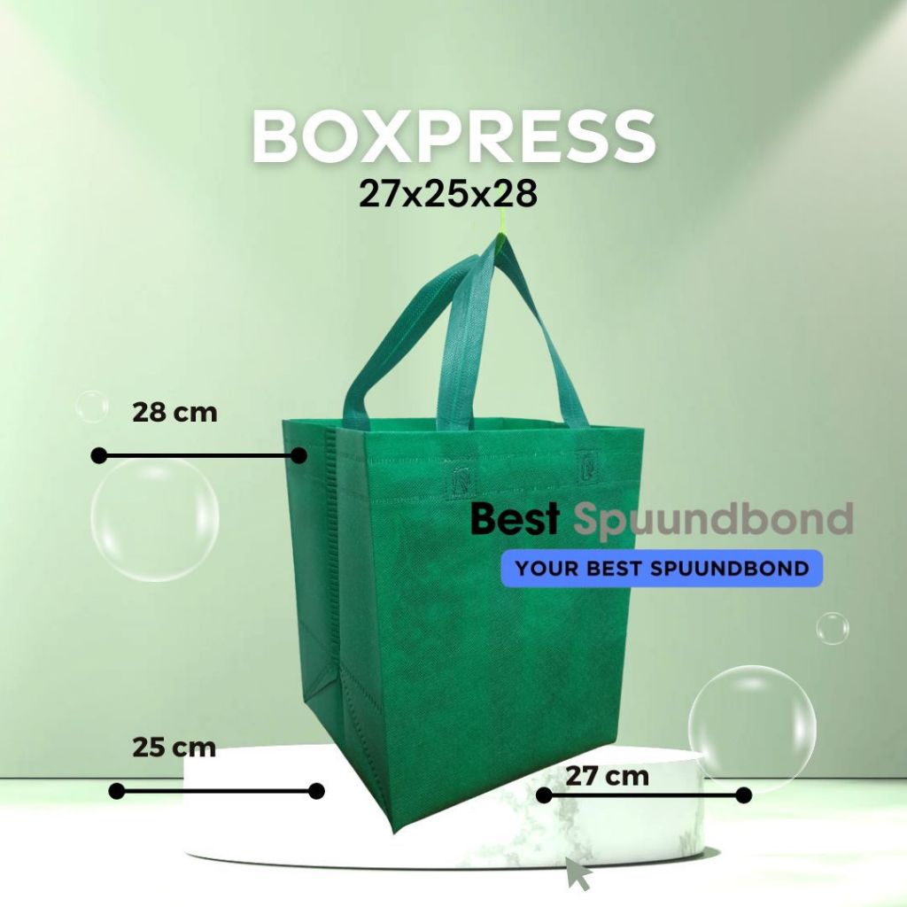 

Tas Box Spunbond Goodie Bag AUTOPRESS 27X22X28 Souvenir Promosi Murah