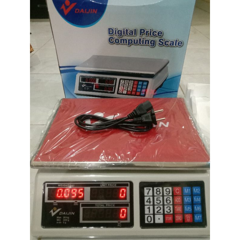 Timbangan Digital DAIJIN 30Kg / Timbangan buah Digital 30Kg / Timbangan Laundry 30Kg + Sertifikat Ka