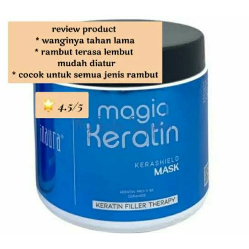 Masker Rambut Inaura Magic Keratin Kerashield Hair Mask Keratin Filler Therapy 500gr