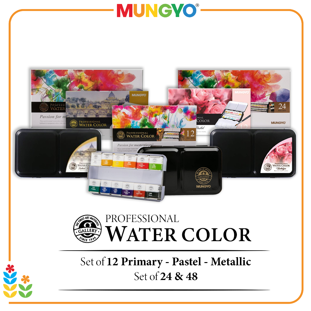 

Mungyo Gallery Artists Professional Watercolor Half Pan Metal Case