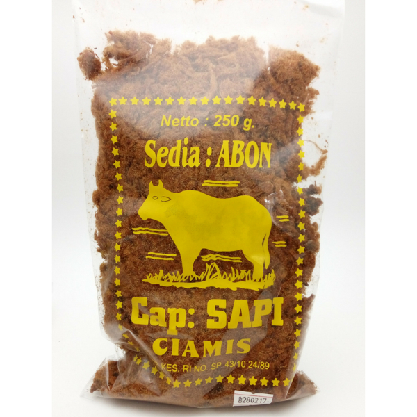

Oleh-oleh khas Ciamis Abon sapi special rasa istimewa 250gr