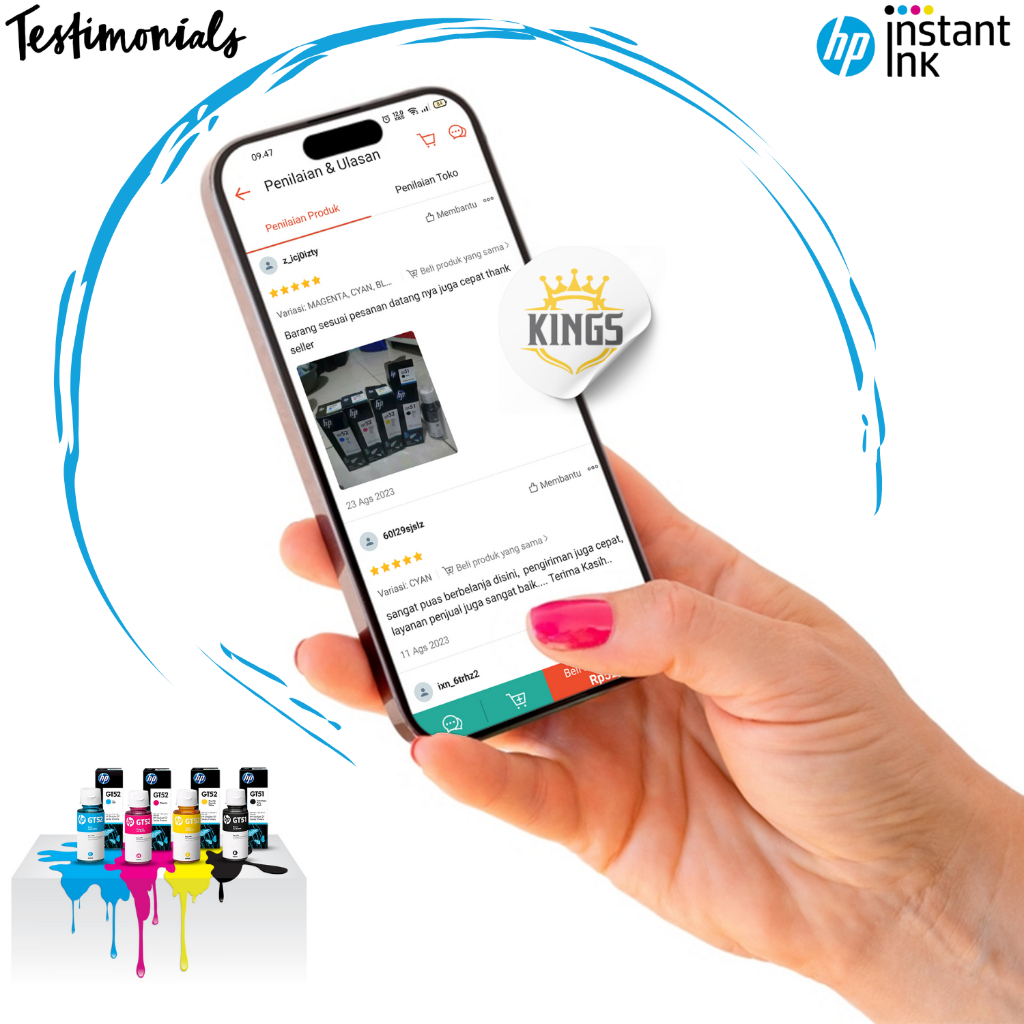 RK Tinta printer HP GT-51 GT-52 ink 115 310 315 410