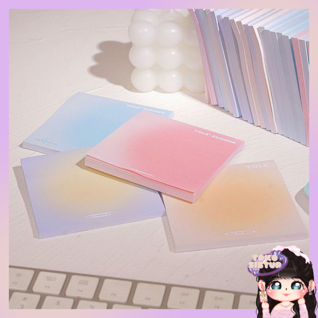 

[TS] Stiker Gradien Sederhana, Memo yang Dapat Ditempelkan, Catatan Tempel Buku Besar-EG