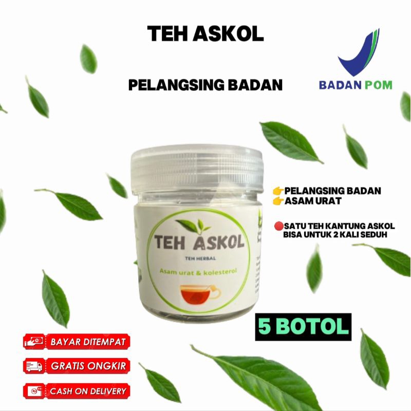 

Teh Askol Paket 5 Botol Obat Kolesterol dan Asam Urat Alami Menyembuhkan Penyakit Asam Urat Dan Kolestrol Secara Cepat Tanpa Efek Samping