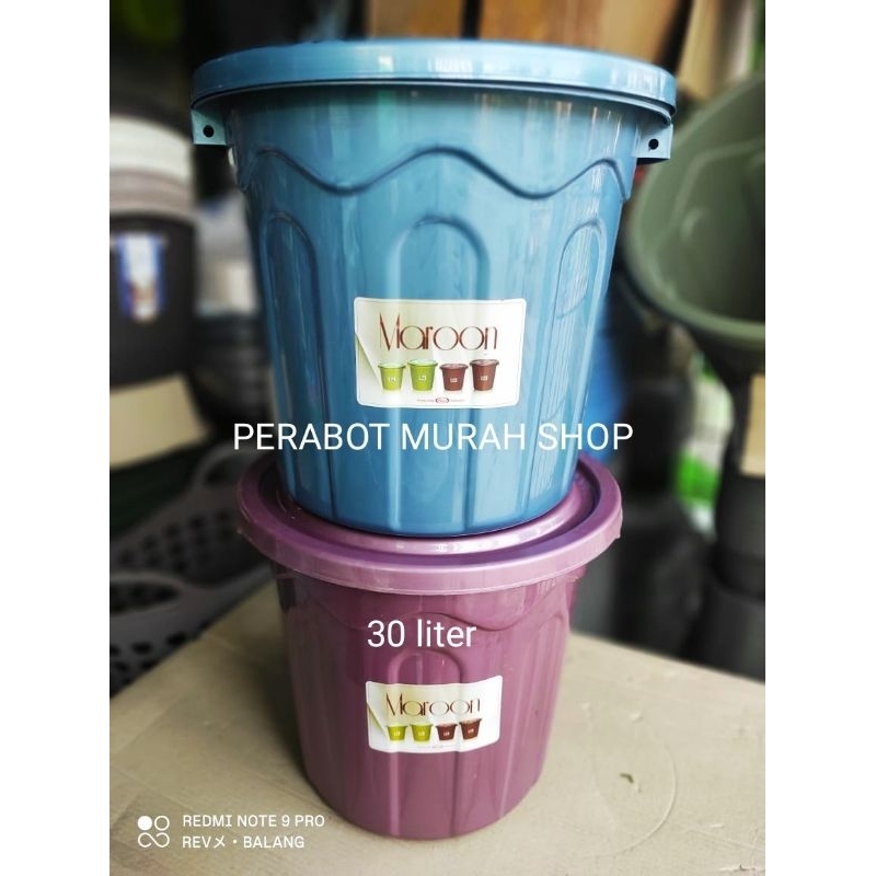 Ember /ember pakai tutup /ember 30 liter /ember berkualitas /ember great /ember maroon/ember ekonomi