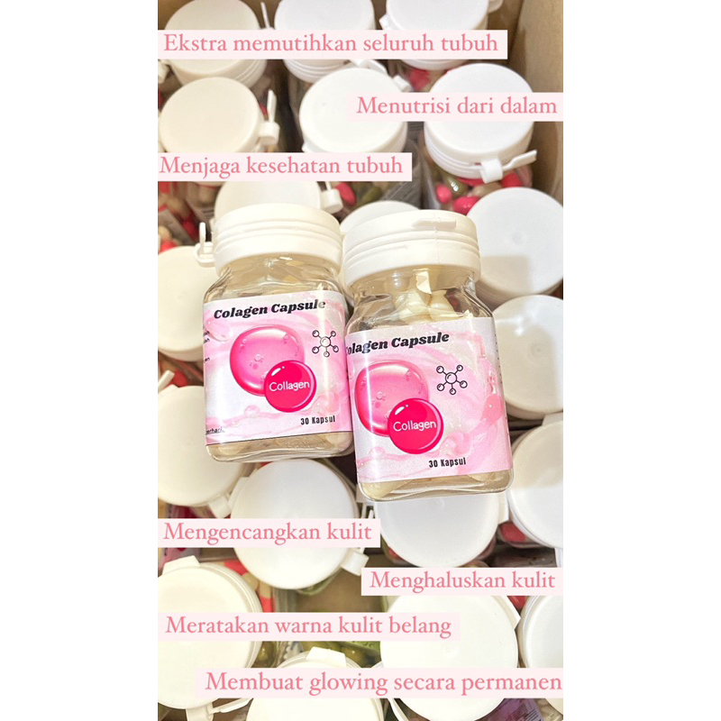30KAPSUL COLLAGEN/COLLAGEN DRINK/PEMUTIH BADAN AMPUH STRONG ORIGINAL