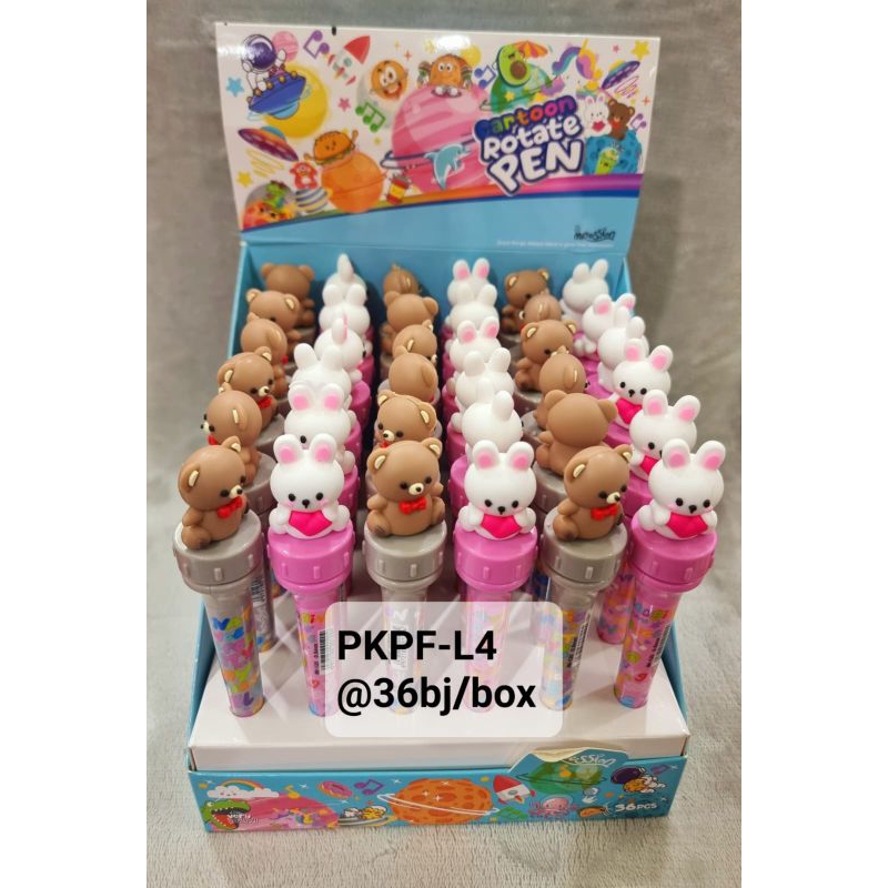 

bolpen karakter boneka panda /pena cartoon rotate pen pkpf-L4