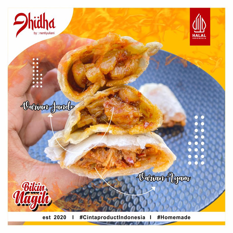 

cireng isi jumbo ayam & jando pedass