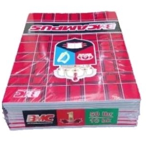 

Ay00! BUKU TULIS BMC CAMPUS 50 LEMBAR SETARA SIDU ( 1 PAK ISI 10 BUKU)