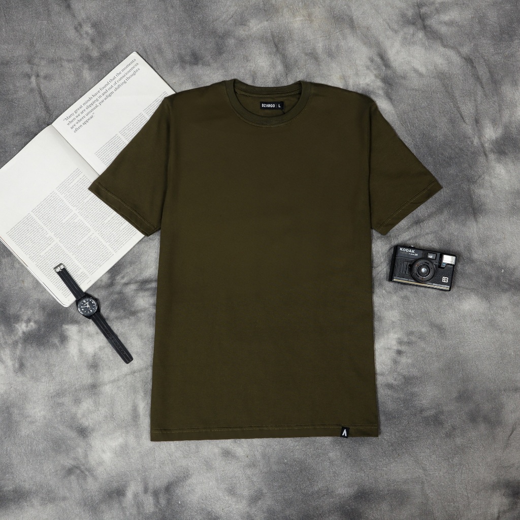 Dzargo - KARIA (Basic Tee) - Kaos Polos Pria Cotton Combed Premium Army (baju, dll)