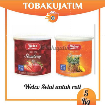 

selai jelly WELCO 5 KG NANAS ORI olesan roti