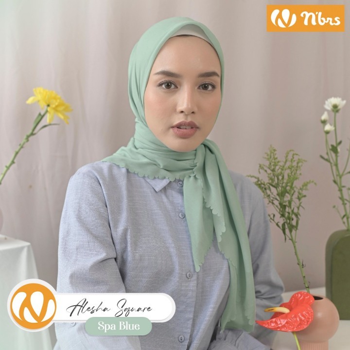 ALESHA SQUARE BY NIBRAS | HIJAB SEGI EMPAT POLOS ( READY STOK )
