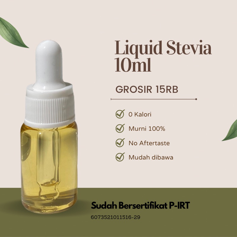 

Liquid Stevia 10ml pemanis alami ( Bisa Grosir / Maklon ) - Sweet leaf