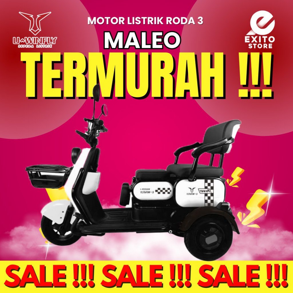 SEPEDA MOTOR LISTRIK RODA 3 MALEO UWINFLY INDONESIA