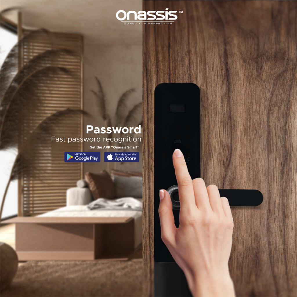 ONASSIS SMART LOCK T62 PRO KUNCI PINTAR DENGAN 5 CARA BUKA & GARANSI MECHANICAL SEUMUR HIDUP
