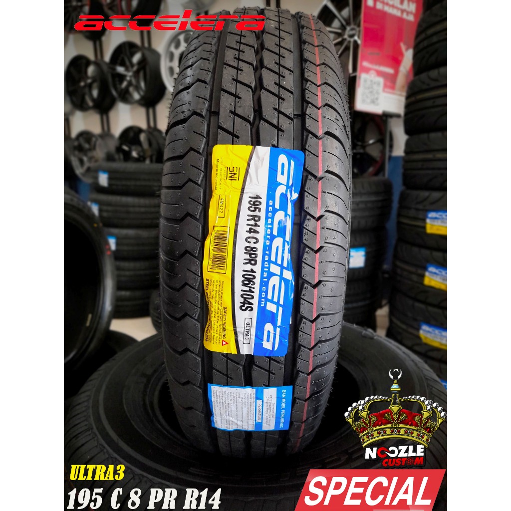 Ban l300 Ban Luar Tubles Ring 14 195 Ultra Ban Muatan R14 Merek Accelera Nik Terbaru