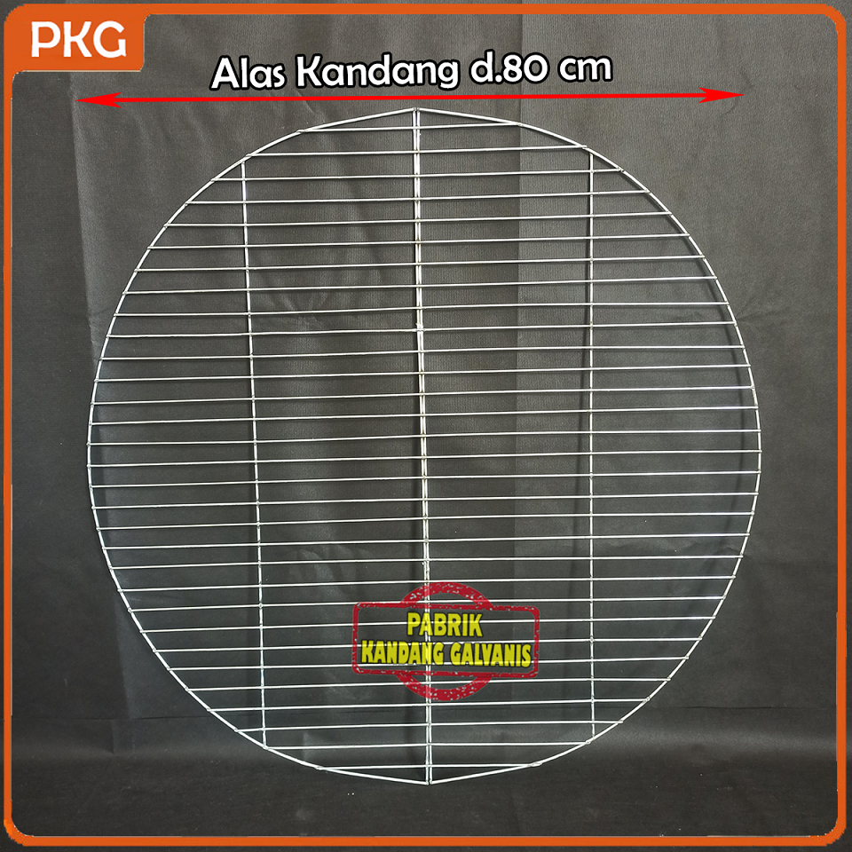 Alas Kandang Besi Galvanis D.80 cm | Ram Kawat Galvanis Tebal Anti Karat | Rak Display Dinding