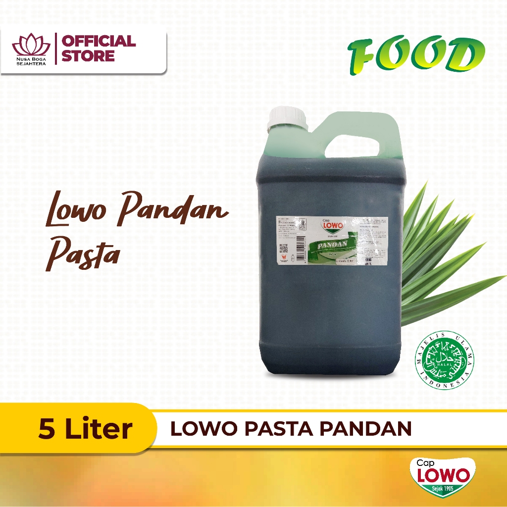 

Cap Lowo Pasta Pandan dan pewarna makanan minuman 5 Liter