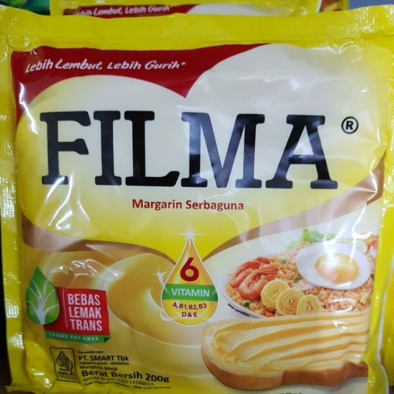 

Margarin Serbaguna FILMA 200gr (Lebih lembut, Lebih Gurih)