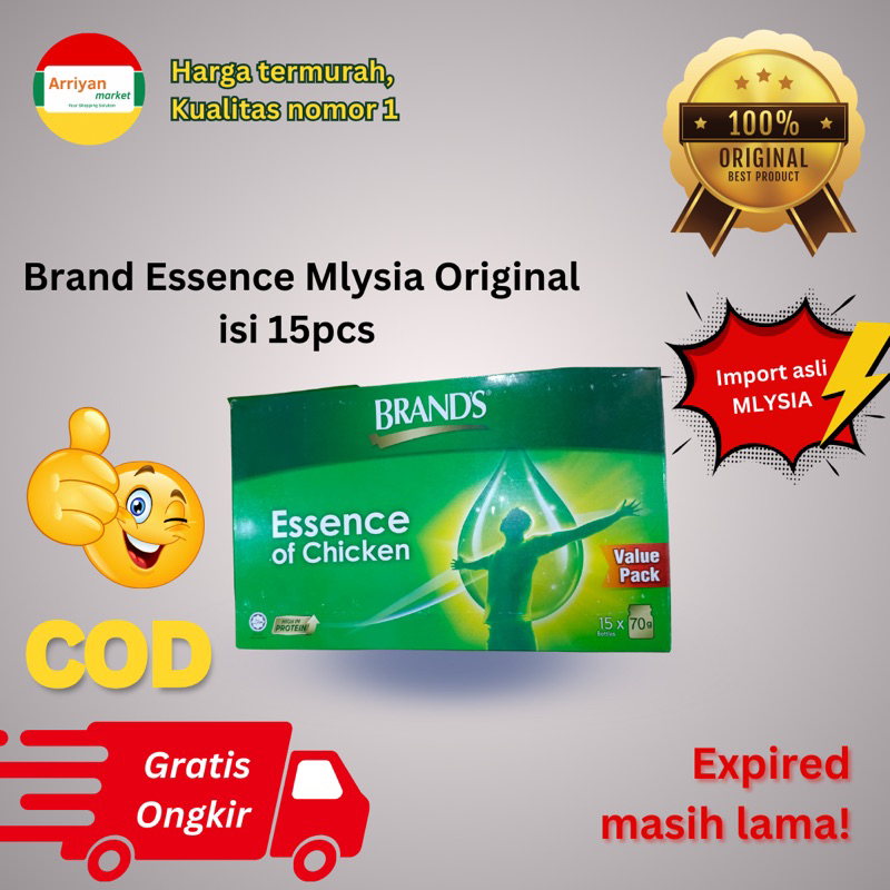 Brand’s Essence Of Chicken Malaysia isi 15 Saripati ayam Malaysia isi 15