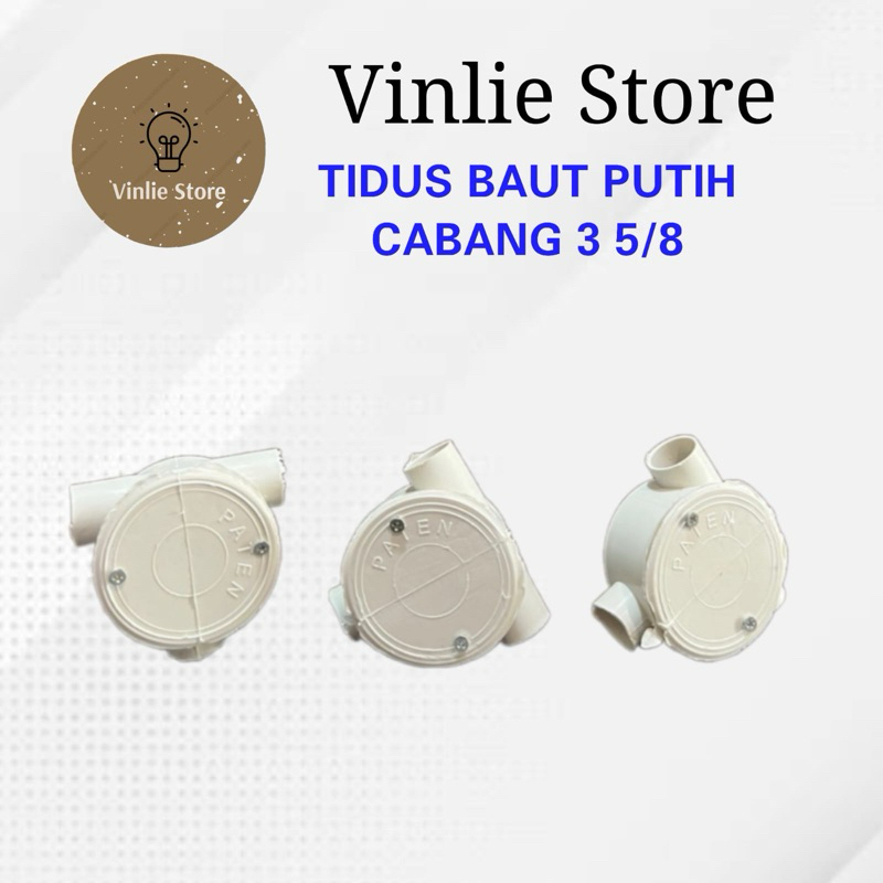 T Dus Putih Baut 5/8 Inch Tdus 5/8" Cabang 3 Teedus Tidus