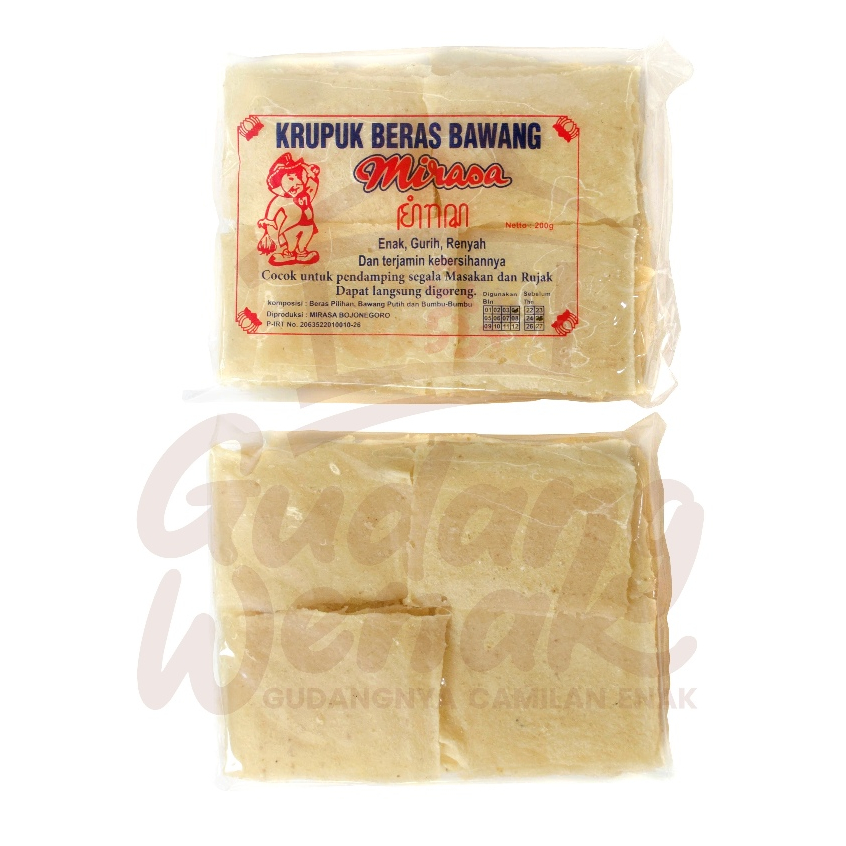 

Krupuk Puli Bawang Gendar Bawang Puli Mirasa Mentah 200gr