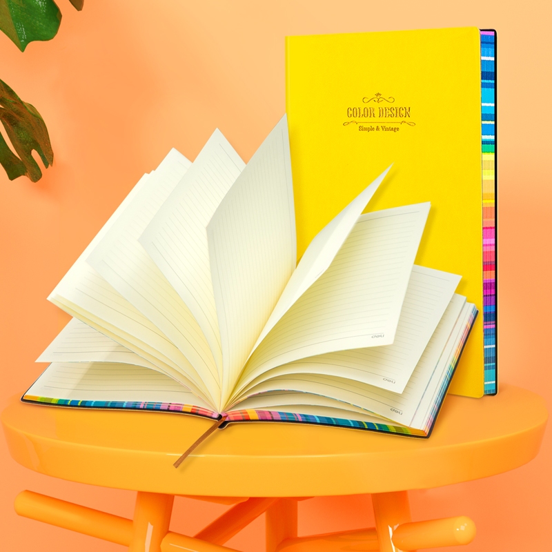 

Deli Buku Catatan Sampul Kulit / Leather Cover Notebook A5 112 Lembar Kuning 3183
