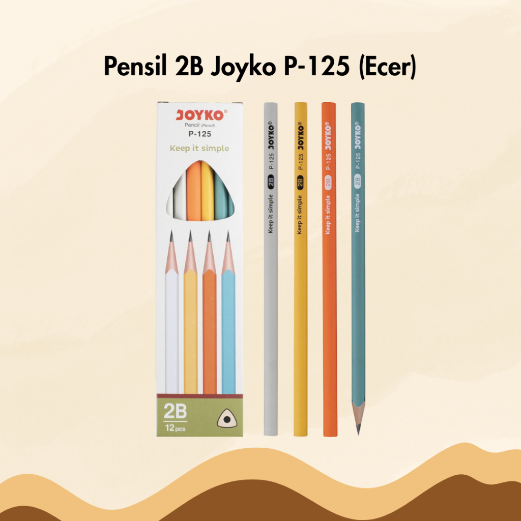 

Pensil 2B Joyko P-125 Per Pcs Satuan Pencil Triangular