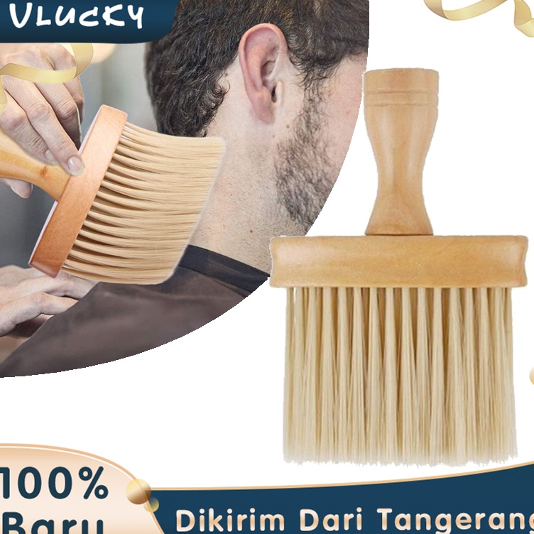 Klasik Sikat Barber Brush Sikat Rambu Wajah Leher Kayu Salon Barbershop