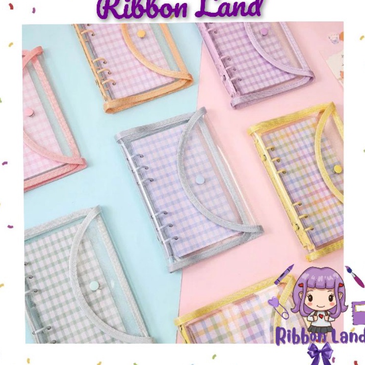 

Kirim Langsung A6 Binder Dee Envelope Cover Glitter 6 Ring Warna