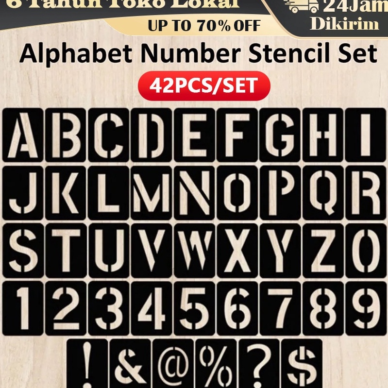 

Lettering Stencil Set Cetakan Huruf Stensil Penggaris Cetakan Huruf Angka Butterfly