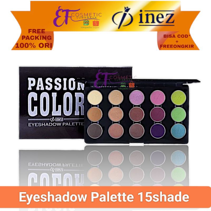 INEZ COLOR Eyeshadow Palette 15in1 Dijamin Original