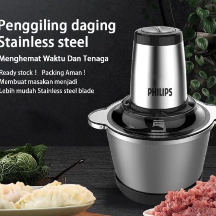 coper Philipps pengiling daging food stanless kapasitas 2L blender Philips penggiling daging