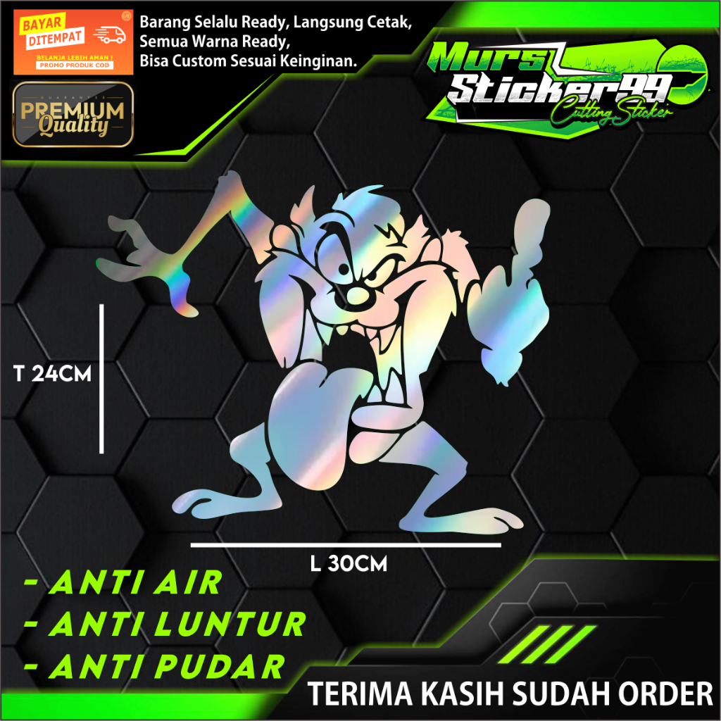 

Sticker Cutting TAZMANIA Cocok Buat Motor Dan Mobil