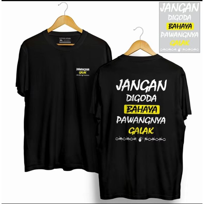 T-shirt / Kaos Kata Jangan Goda Viral Baju Cowok Cewek Viral Kekinian Unik