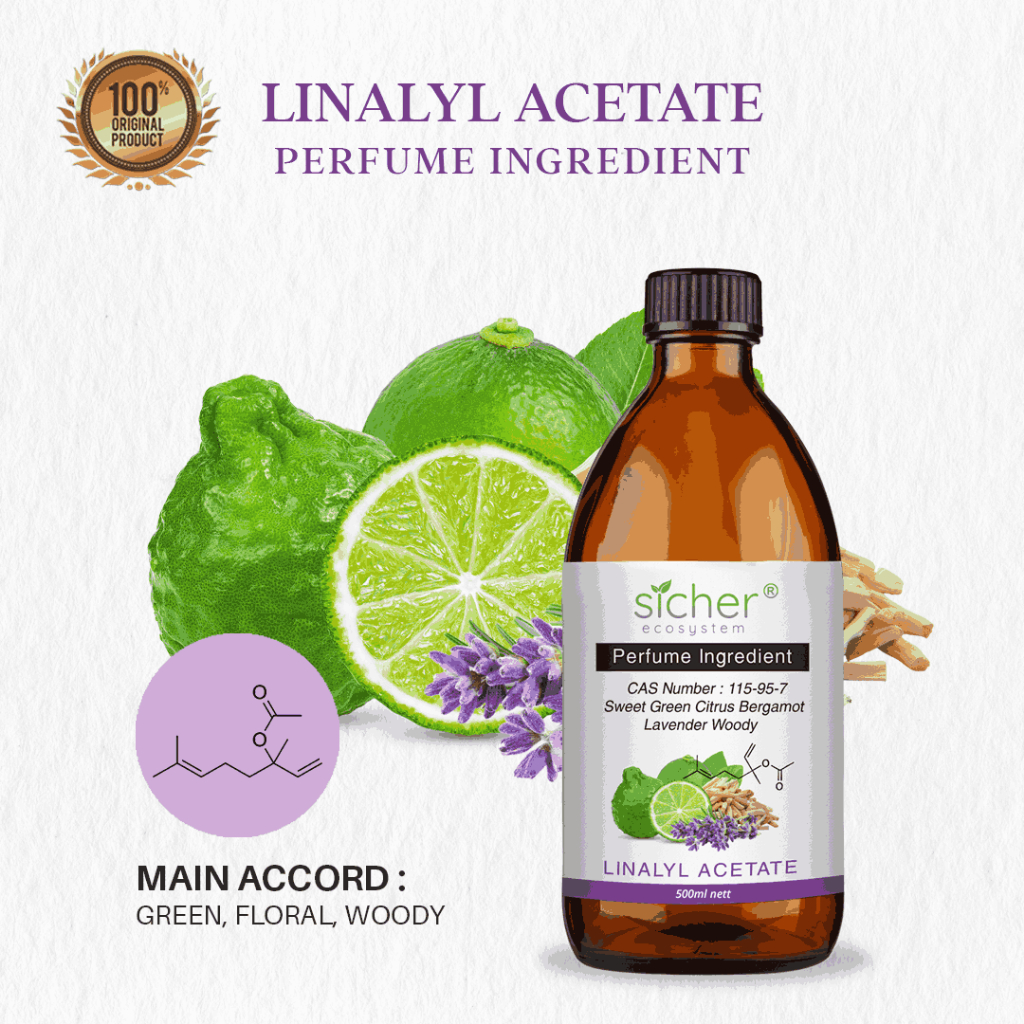 Sicher Natural Isolate Oil (Perfume Ingredient / RAW Material) Linalyl Acetate 500ml